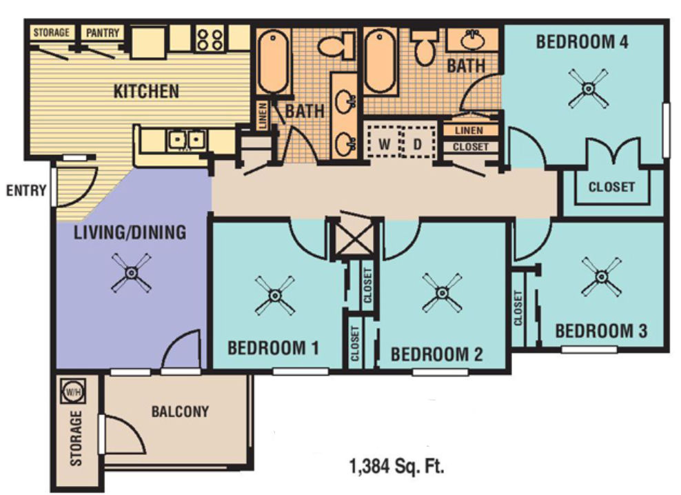 Floor Plan - 4 Bedroom